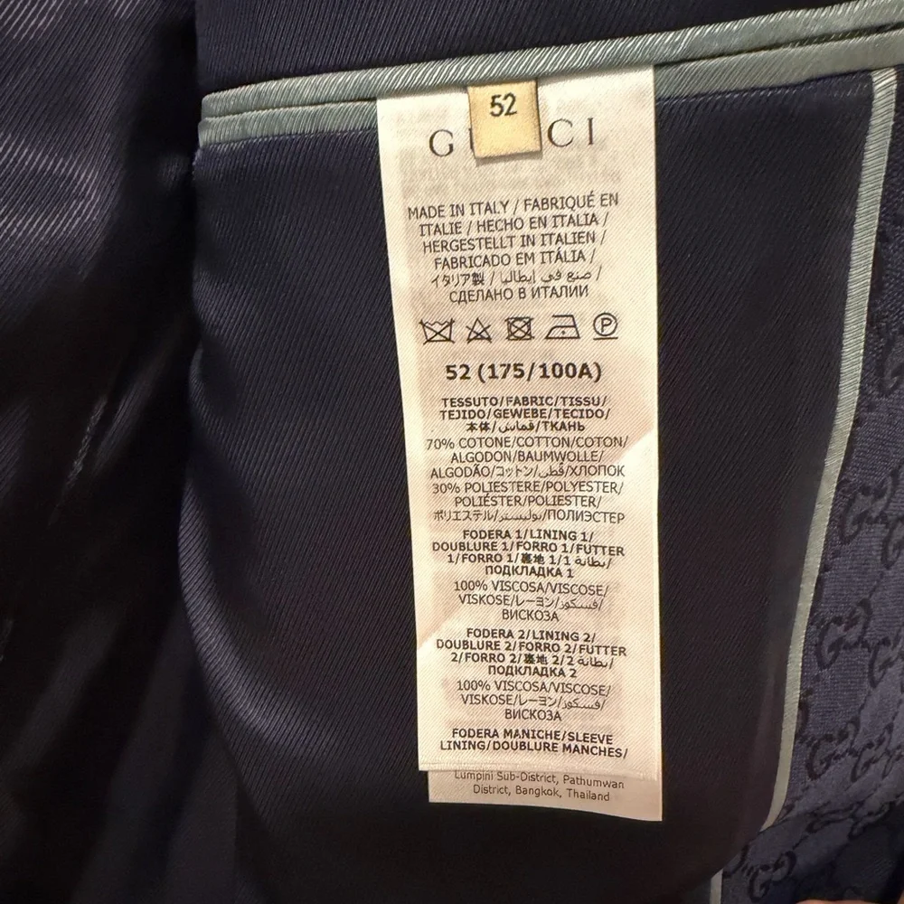 GUCCI GG cotton blend formal jacket